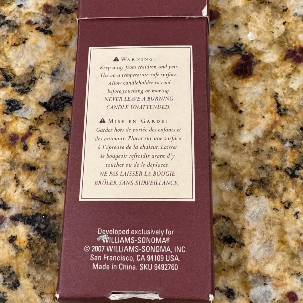 Williams Sonoma Glass Leaf Candle Holders Set of 4 Sealed Box